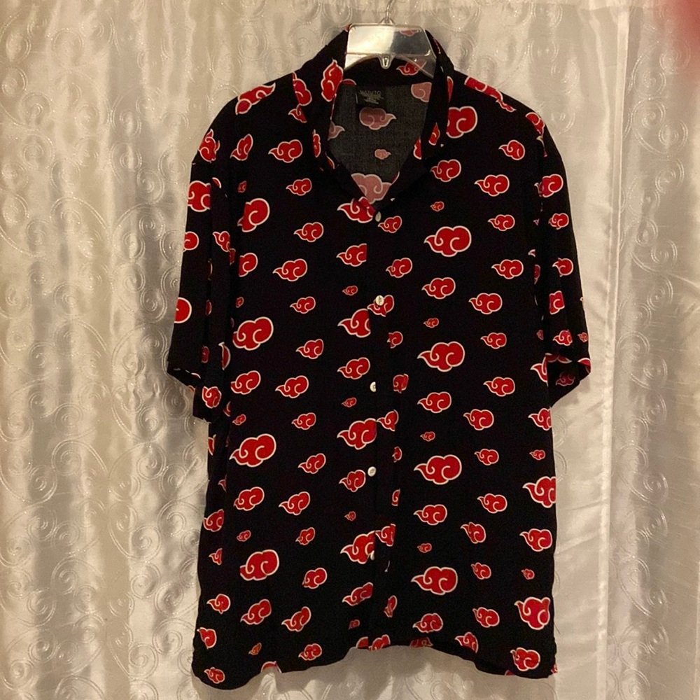 Naruto Shippuden Collection 2007 Button Down Shirt Adult Size Large 💥